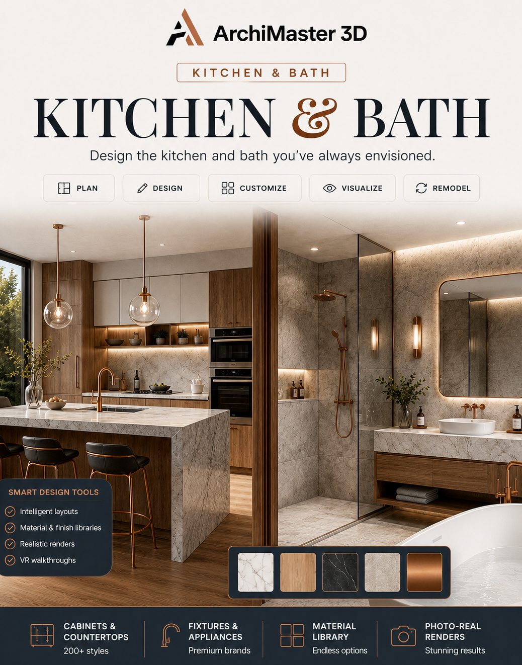 Kitchen & Bathroom Design Software, $59.99 · ArchiMaster 3D